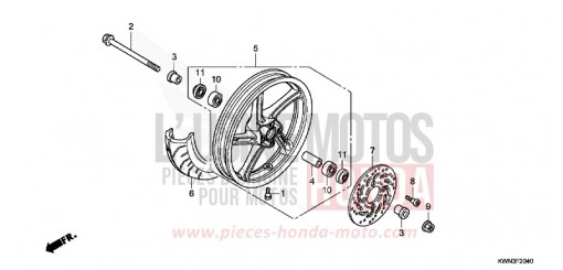 VORDERRAD WW125EX2C de 2012