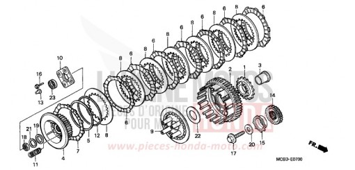 KUPPLUNG XL650V1 de 2001