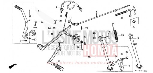 PEDAL/KICKSTARTER-ARM XL125SC de 1982