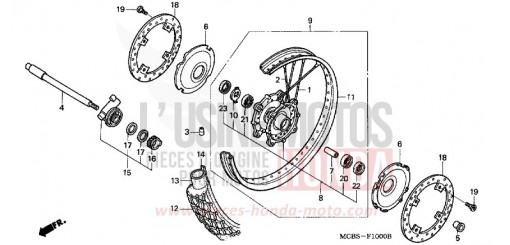 VORDERRAD XL650V4 de 2004