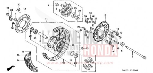 HINTERRAD XL650V5 de 2005