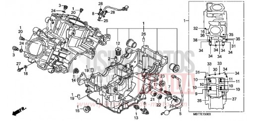 KURBELGEHAEUSE XL1000V8 de 2008