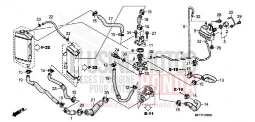 WASSERSCHLAUCH/THERMOSTAT XL700VAA de 2010