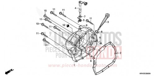 KURBELGEHAEUSEABDECKUNG XR125L3 de 2003