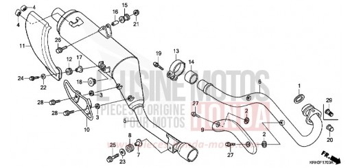 ABGAS-SCHALLDAEMPFER XR125L4 de 2004