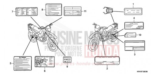 WARNETIKETT XR125L5 de 2005