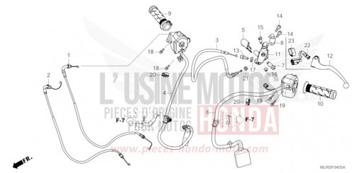 HEBELGRIFF/SCHALTER/KABEL CB500XACT de 2026