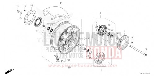 HINTERRAD CB650RACR de 2024