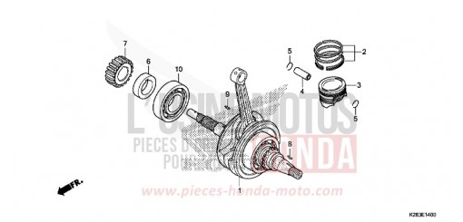 KURBELWELLE/KOLBEN CRF125FH de 2017