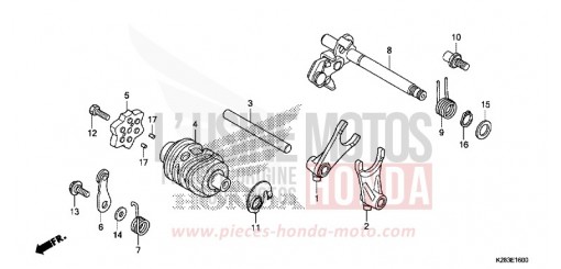 SCHALTTROMMEL CRF125FE de 2014