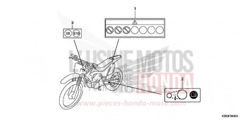 WARNETIKETT CRF125FK de 2019
