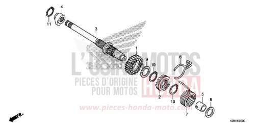 KICKSTARTERSPINDEL CRF125FN de 2022