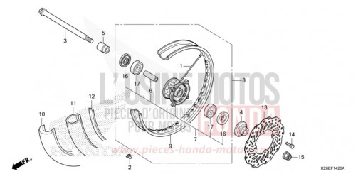 VORDERRAD CRF125FN de 2022