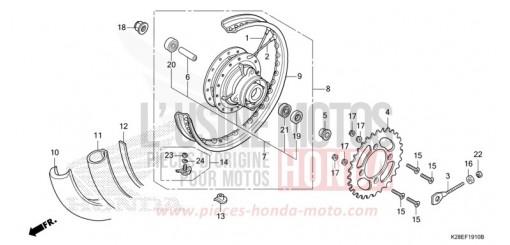HINTERRAD CRF125FN de 2022