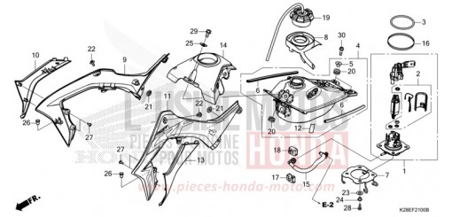 KRAFTSTOFFTANK CRF125FN de 2022