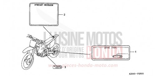 WARNETIKETT CRF250R6 de 2006