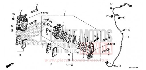 VORDERRAD-BREMSSATTEL CRF1000A2K de 2019