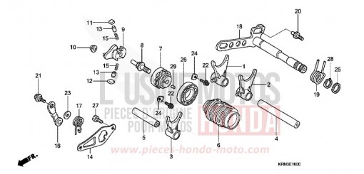SCHALTTROMMEL CRF250R7 de 2007