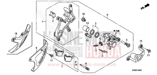 HINTERRAD-BREMSSATTEL CRF250R7 de 2007
