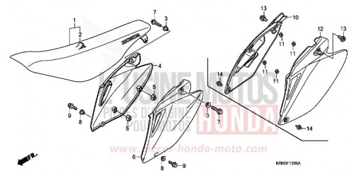 SITZ/SEITENABDECKUNG CRF250R7 de 2007