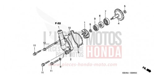 WASSERPUMPE CRF250R9 de 2009