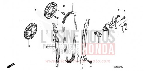 NOCKENWELLENKETTE/SPANNVORRICHTUNG CRF450R3 de 2003