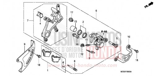 HINTERRAD-BREMSSATTEL CRF450R5 de 2005