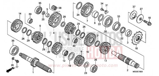 GETRIEBE CRF450R6 de 2006