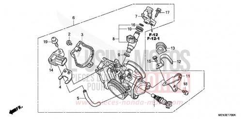 DROSSELKLAPPENGEHAEUSE CRF450R9 de 2009