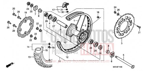 HINTERRAD CRF450R9 de 2009
