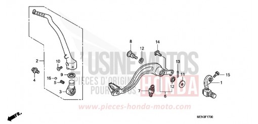 PEDAL/KICKSTARTER-ARM CRF450RA de 2010