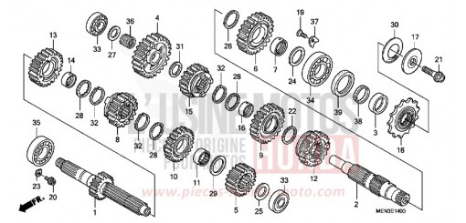 GETRIEBE CRF450RB de 2011