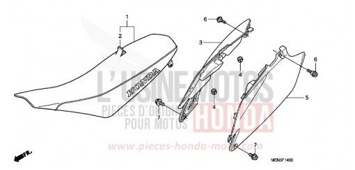 SITZ/SEITENABDECKUNG CRF450RB de 2011