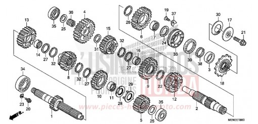 GETRIEBE CRF450RD de 2013