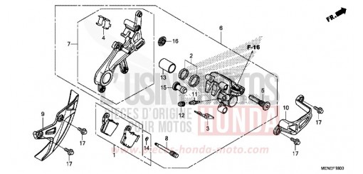 HINTERRAD-BREMSSATTEL CRF450RE de 2014