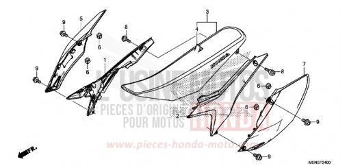 SITZ/SEITENABDECKUNG CRF450RF de 2015