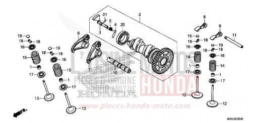 NOCKENWELLE/VENTIL CRF450RH de 2017