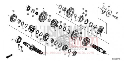 GETRIEBE CRF450RH de 2017