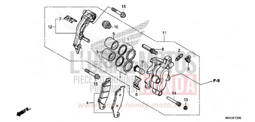 VORDERRAD-BREMSSATTEL CRF450RH de 2017
