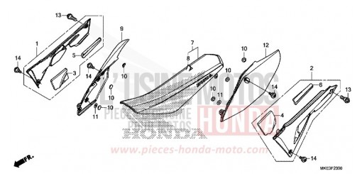 SITZ/SEITENABDECKUNG CRF450RH de 2017