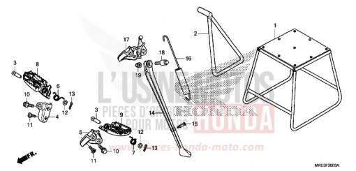 STUFE/STAENDER CRF450RH de 2017