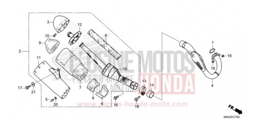 ABGAS-SCHALLDAEMPFER CRF450RM de 2021