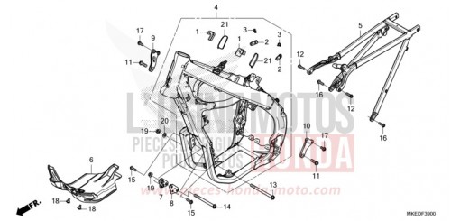 RAHMENKOERPER CRF450RM de 2021