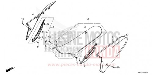 SITZ/SEITENABDECKUNG CRF450RN de 2022