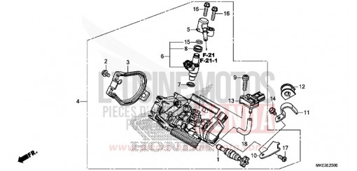 DROSSELKLAPPENGEHAEUSE CRF450RXJ de 2018