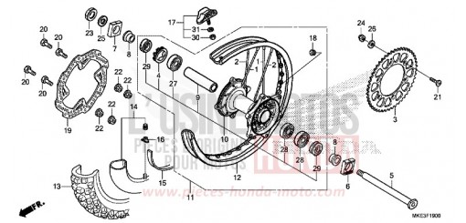 HINTERRAD CRF450RXJ de 2018