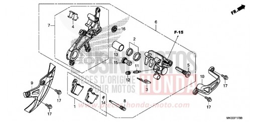 HINTERRAD-BREMSSATTEL CRF450RXK de 2019