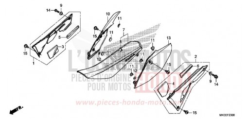 SITZ/SEITENABDECKUNG CRF450RXK de 2019
