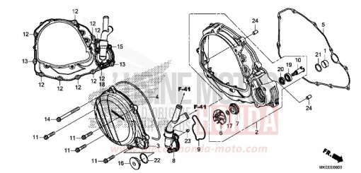 KURBELGEHAEUSEABDECKUNG/WASSERPUMPE CRF450RXL de 2020