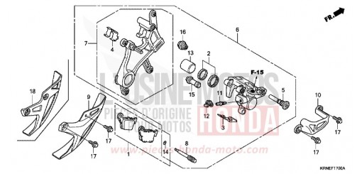 HINTERRAD-BREMSSATTEL CRF250RA de 2010